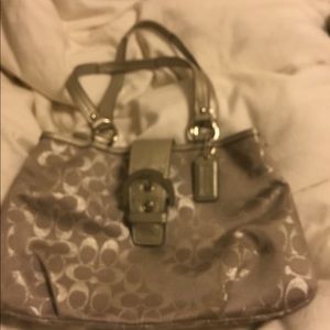 Coach purse silver